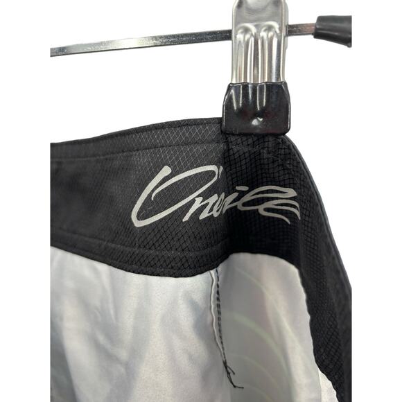 O'Neill Board Shorts Mens 36 Swimwear Surf Beach Green Yellow Drawstring - Picture 3 of 6